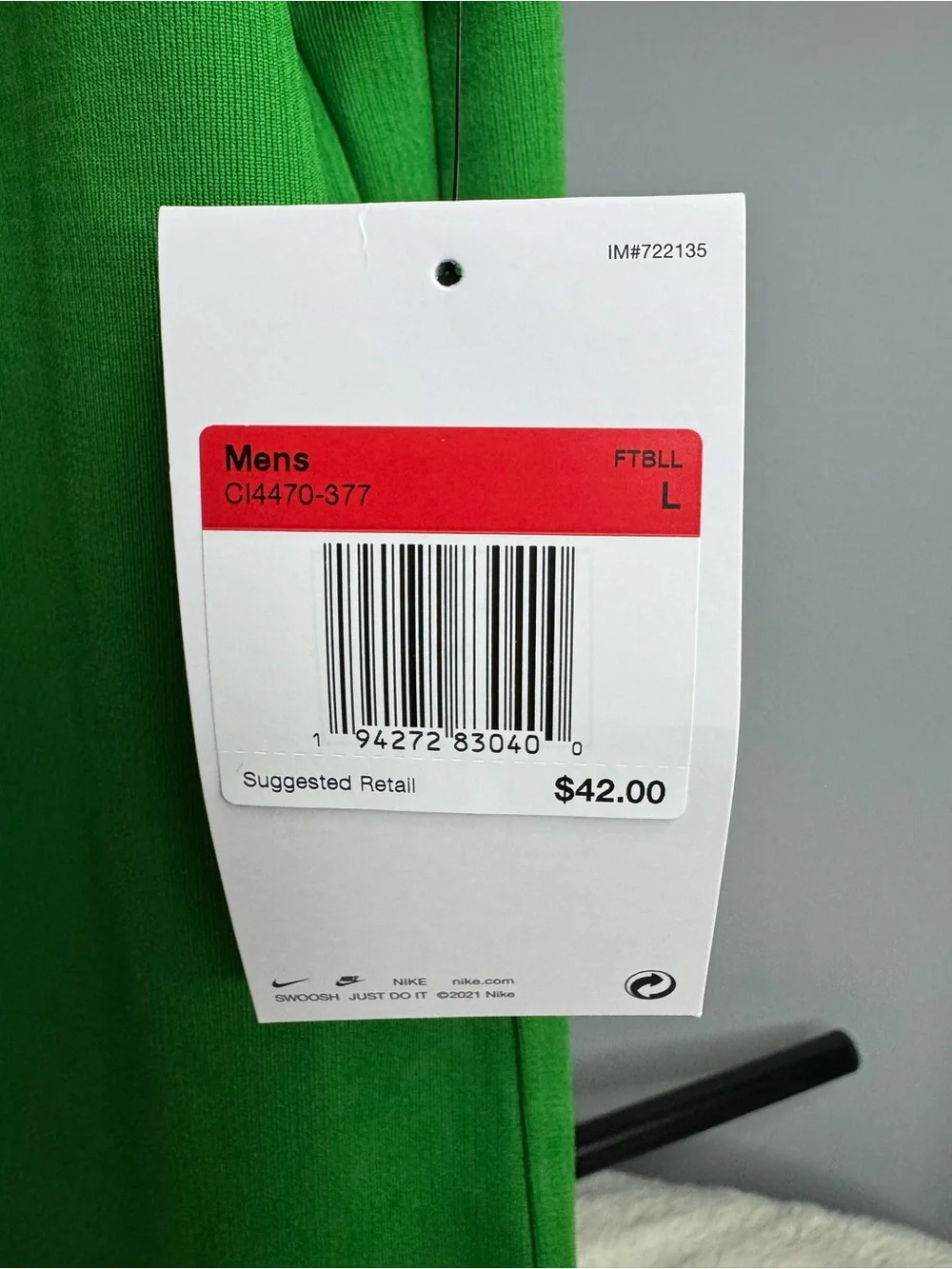 Nike Men’s Green Polo - Size Large